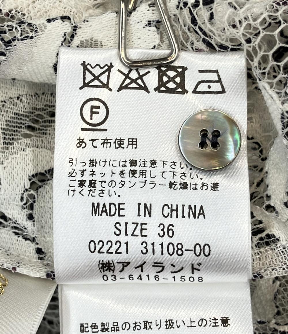 美品 GRACE Class バイカラーレースシャツワンピース 0222131108 レディース SIZE 36 (S) グレースクラス