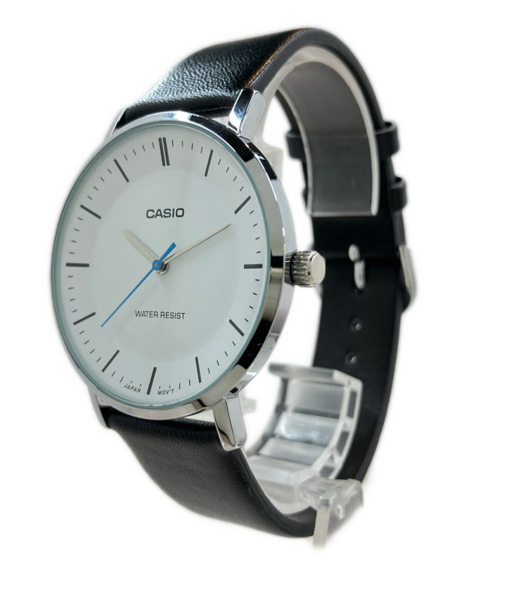 美品 CASIO 腕時計 クオーツ ホワイト MTP-VT04 メンズ カシオ