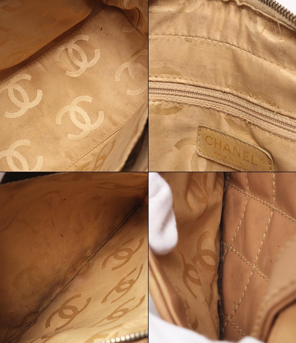 CHANEL ハンドバッグ ゴールド金具 8番台 ラムスキン ワイルドステッチ レディース シャネル