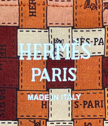美品 HERMES 半袖 ボルデュックチェック ワンピース 5E4524DK レディース SIZE 38 (S) エルメス