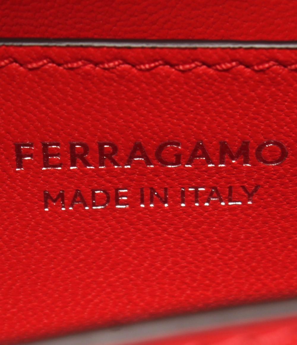 美品 FERRGAMO 2WAYハンドバッグ ショルダーバッグ 肩掛け 斜め掛け ジオメトリック ミニバッグ レディース フェラガモ