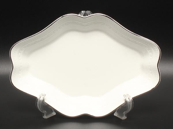 美品 WEDGWOOD ダイヤディッシュ 皿 22cm インタグリオ プラチナ