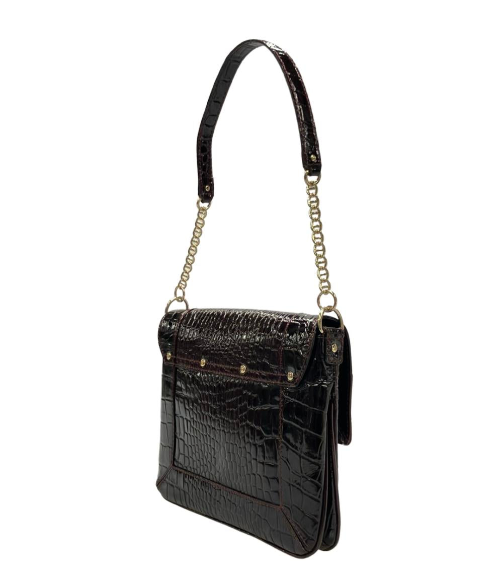 美品 Kate Spade ショルダーバッグ チェーン 肩掛け クロコ レディース ケイトスペード