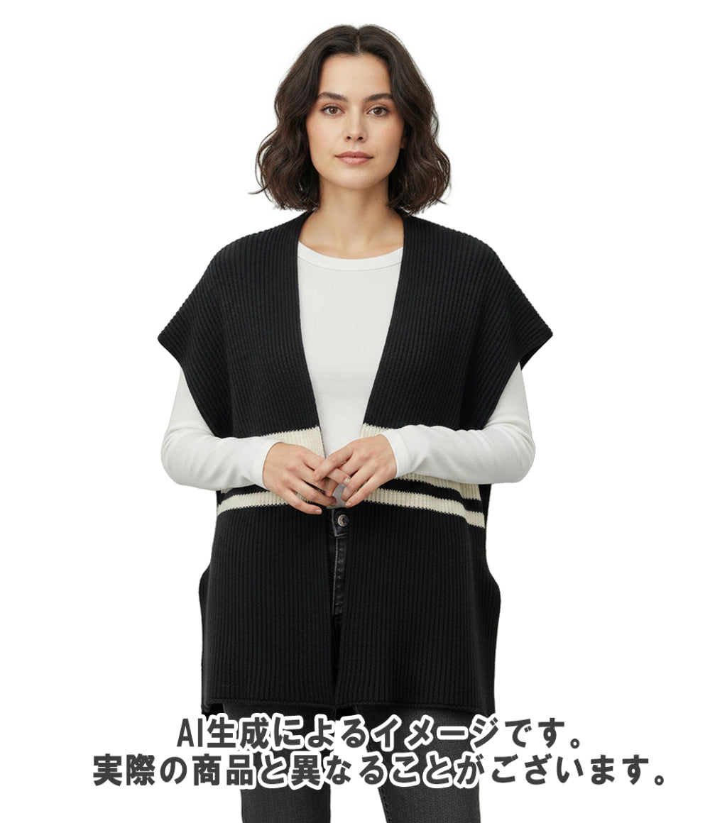 VALENTINO ロゴ ウール ポンチョ レディース SIZE S ヴァレンティノ