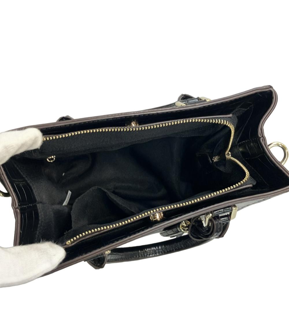 美品 アングリッド ハンドバッグ ショルダーバッグ 斜め掛け クロコ型押し レディース Ungrid