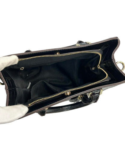 美品 アングリッド ハンドバッグ ショルダーバッグ 斜め掛け クロコ型押し レディース Ungrid