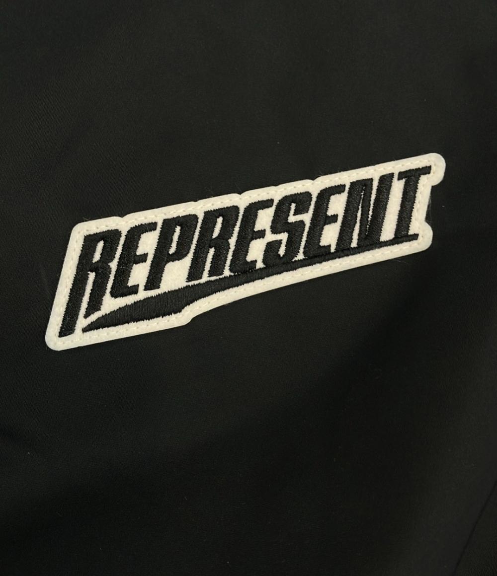 美品 PUMA コーチジャケット x REPRESENT タグ付き スナップボタン 裏地メッシュ素材 635805 01 メンズ SIZE L プーマ