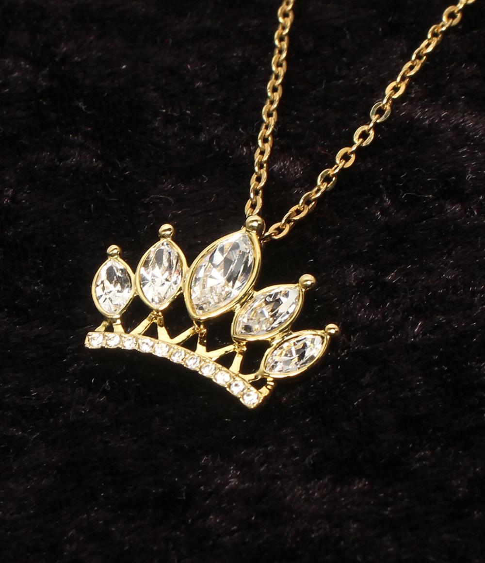 美品 SWAROVSKI ネックレス ティアラモチーフ レディース スワロフスキー