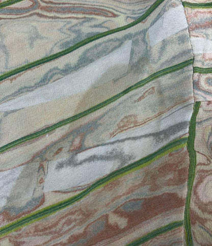 Mame Kurogouchi 長袖ワンピース シルク100% Marble Print Silk Shirt Dres MM22PS-DR704 レディース SIZE 2 (M) マメクロゴウチ