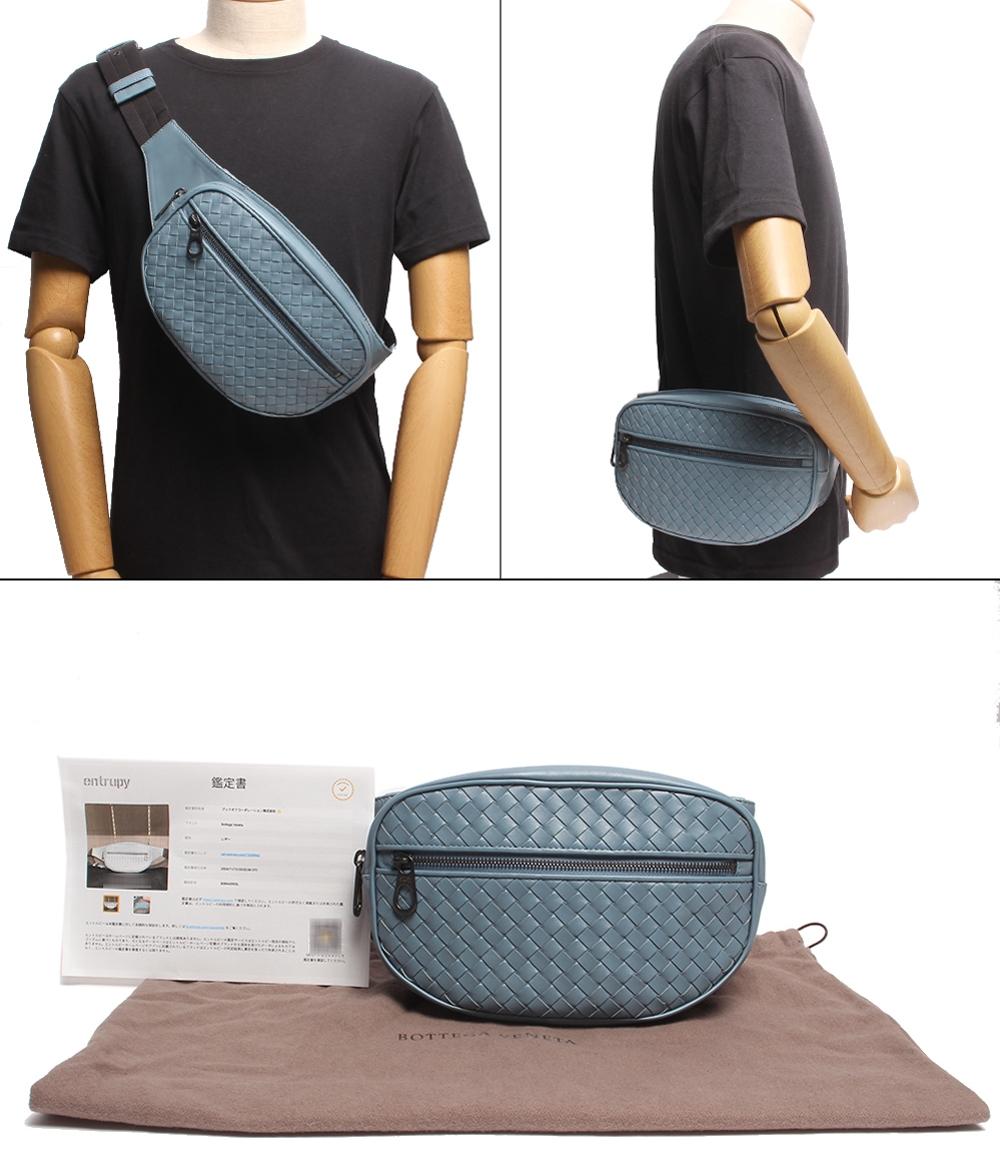 ボッテガヴェネタ レザーウエストバッグ ボディバッグ ベルトバッグ イントレチャート ユニセックス BOTTEGA VENETA