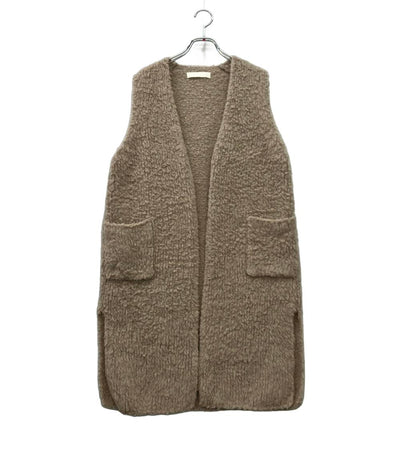 evam eva ベスト ウール ボア ロング E243K179 レディース SIZE M エヴァムエヴァ