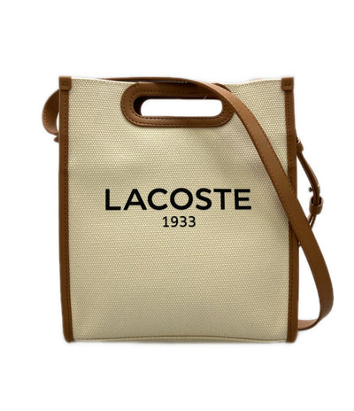 美品 LACOSTE 2wayハンドバッグ ショルダーバッグ 斜め掛け レディース ラコステ
