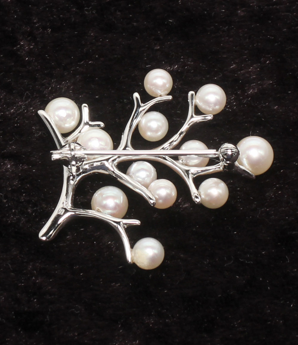 MIKIMOTO ブローチ SV 幸福の木 Kofuku no ki パール レディース ミキモト
