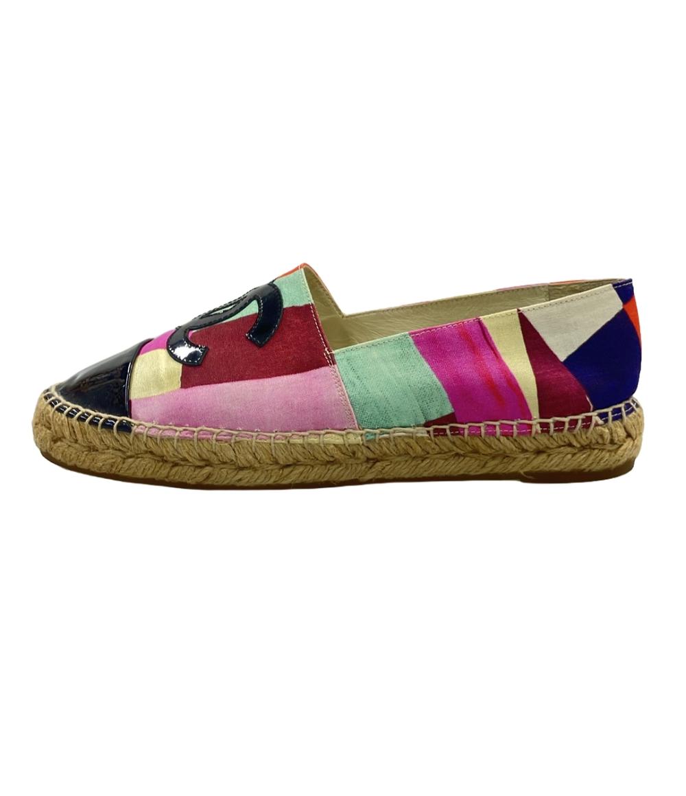 シャネル エスパドリーユ スリッポン フラットシューズ レディース SIZE 37 (L) CHANEL