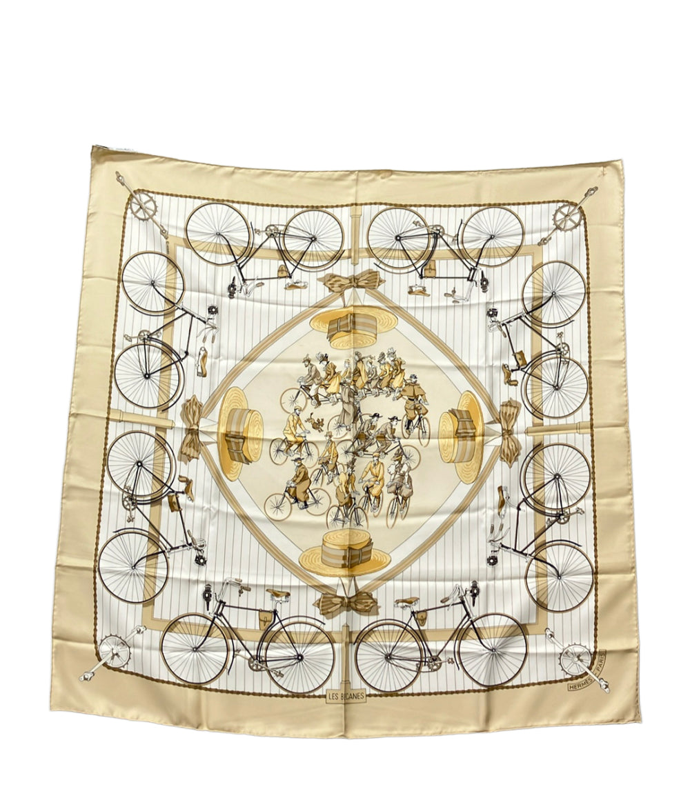 HERMES スカーフ カレ90 シルク100% レ・ベカン レディース エルメス
