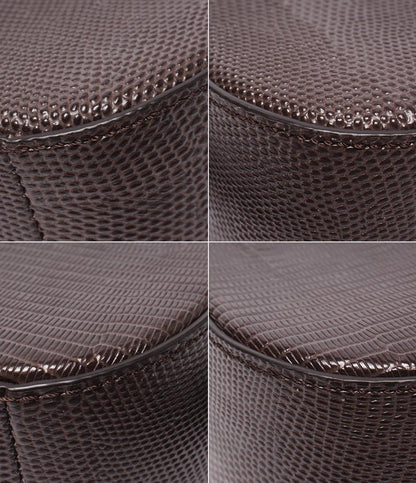 美品 DEMELLIER ハンドバッグ ショルダーバッグ 2WAY 肩掛け クロコ型 レディース デメリエー