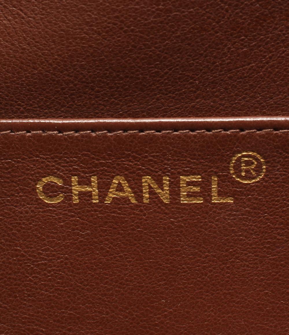 シャネルの茶色プリーツ シャネル ブリーフケース ビジネスバッグ ゴールド金具 マトラッセ