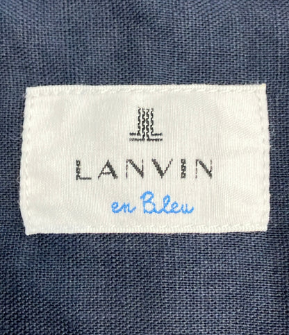 LANVIN en Bleu 半袖シャツ スキッパー リネン コットン 7分袖 LB-6A メンズ SIZE 48 (L) ランバンオンブルー