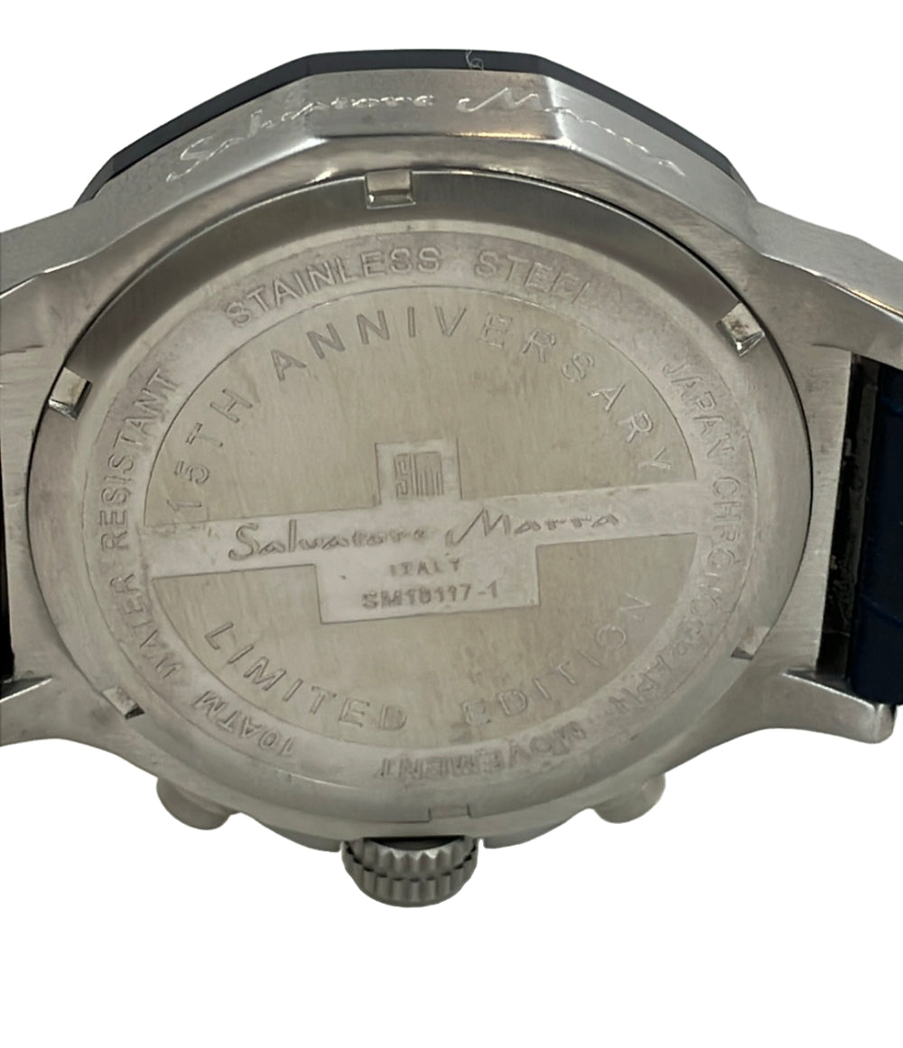 美品 Salvatore Marra 腕時計 クオーツ SM118117-1 メンズ サルバトーレマーラ