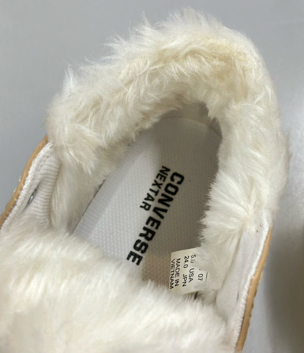 美品 CONVERSE ハイカットスニーカー ボア レディース SIZE 24.0 (L) コンバース