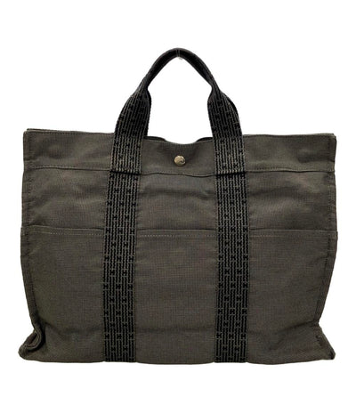 エルメス トートバッグ シルバー金具 エールラインMM ナイロンキャンバス レディース HERMES