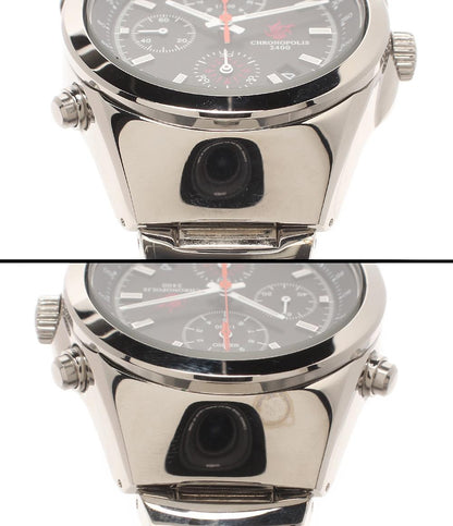 SEIKO 腕時計 クロノ・クロスコラボ クロノポリス2400 クオーツ ブラック 7T52-6000 メンズ セイコー