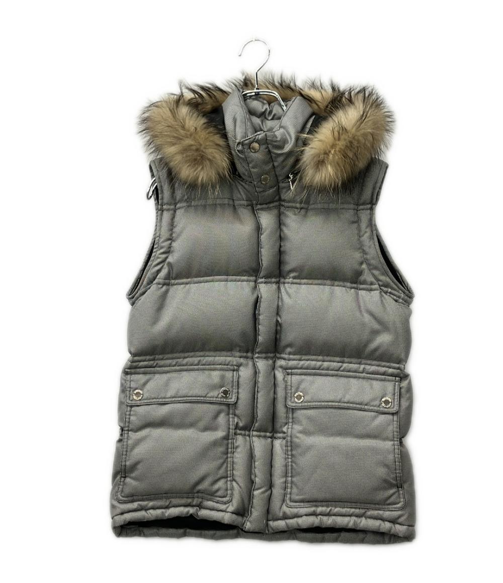 BURBERRY BLACK LABEL ダウンジャケット 千鳥格子 2WAY ジップ スナップボタン BMP26-325-06 メンズ SIZE S バーバリーブラックレーベル