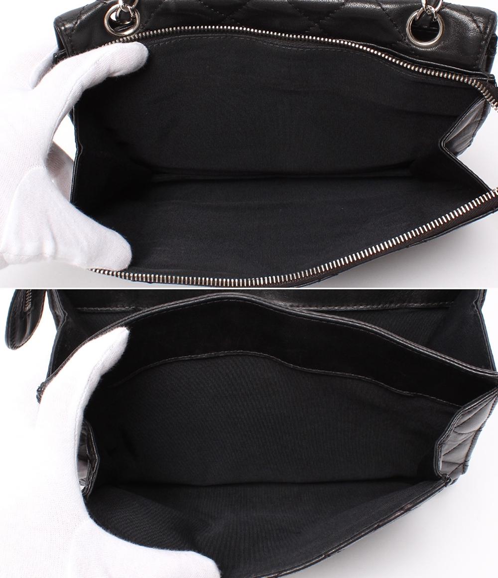 CHANEL チェーンショルダーバッグ 2.55 スムーズレザー シルバー金具 肩掛け マトラッセ レディース シャネル
