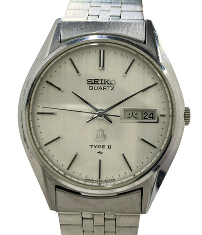 SEIKO 腕時計 TYPE II クオーツ シルバー 4336-8000 メンズ セイコー 