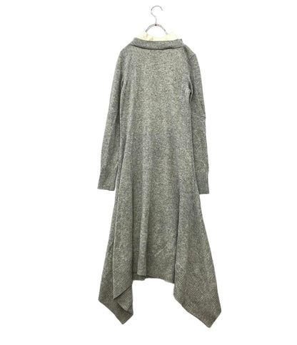 Sacai 長袖ワンピース コレクション  runway ロング コンビネーション ドレス 19AW ニット ブラウス ドッキング 19-04617 レディース SIZE 1 (S)