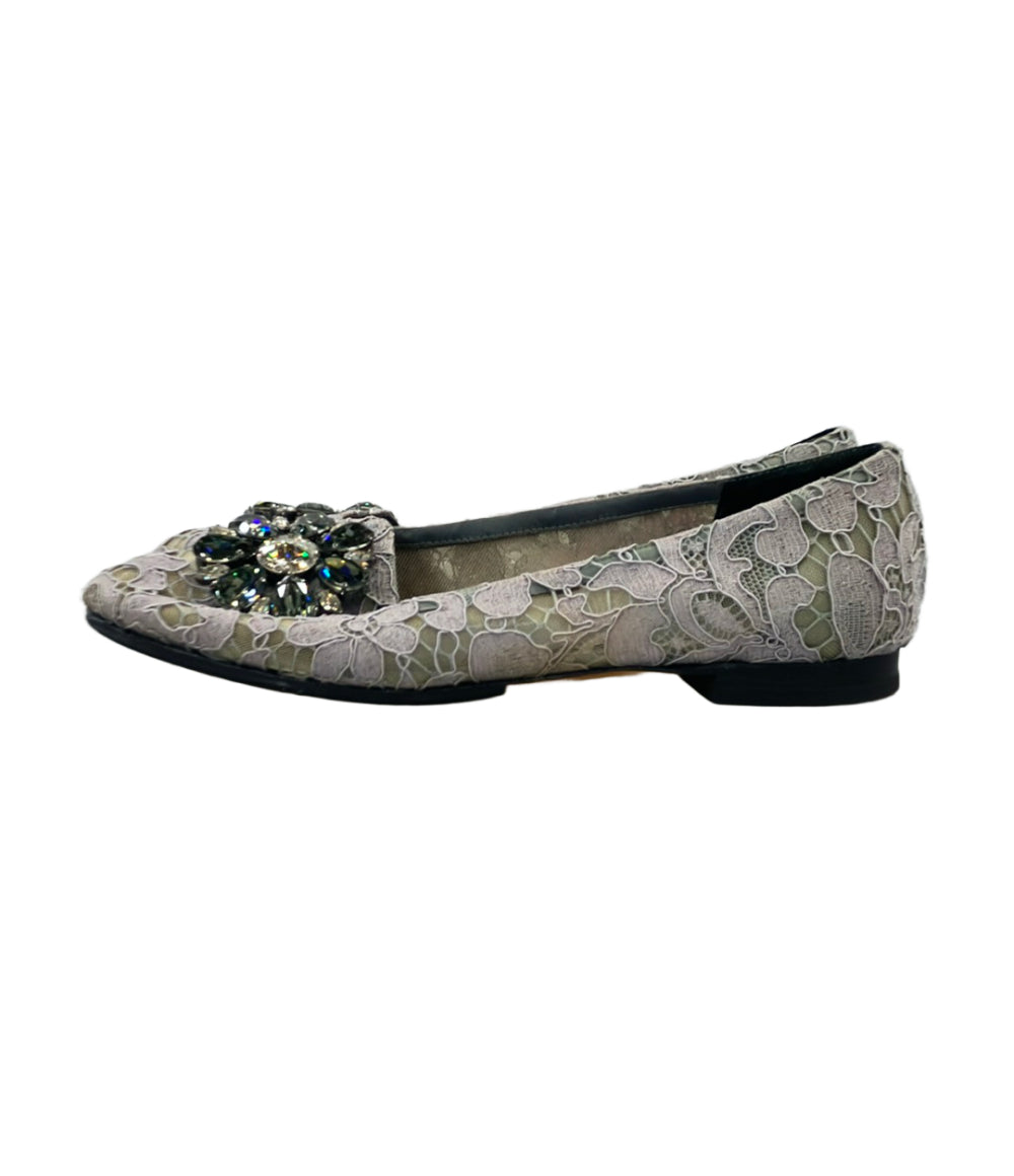 DOLCE & GABBANA フラットシューズ ビジュー レディース SIZE 36 (23cm) ドルチェアンドガッバーナ