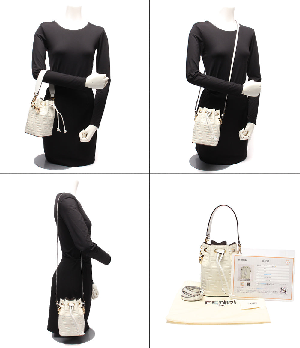 美品 FENDI 2WAYハンドバッグ ショルダーバッグ 肩掛け モン トレゾール 8BS010 レディース フェンディ