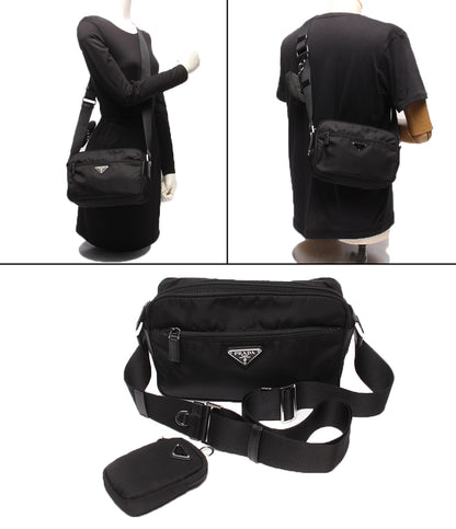 美品 PRADA ショルダーバッグ Re-Nylon 肩掛け 1BC167 レディース メンズ プラダ