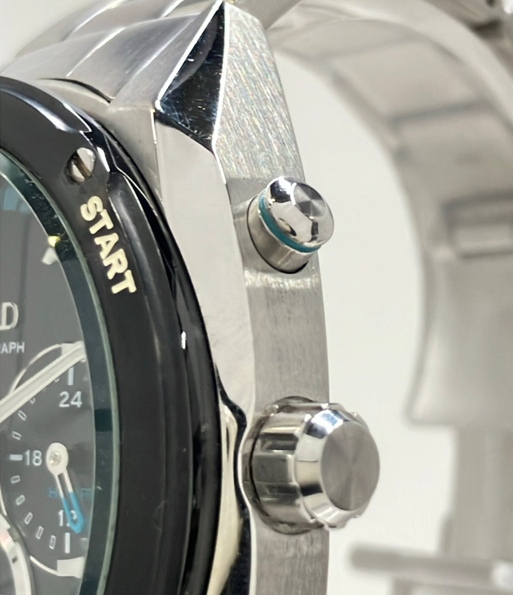 SEIKO 腕時計 WIRED クオーツ ブラック VK63-KJB0 メンズ セイコー