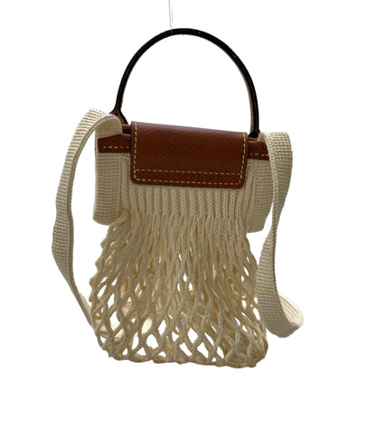 美品 Longchamp Filt 2way ハンドバッグ ショルダーバッグ ネットバッグ ル プリアージュ フィレ レディース ロンシャン フィルト