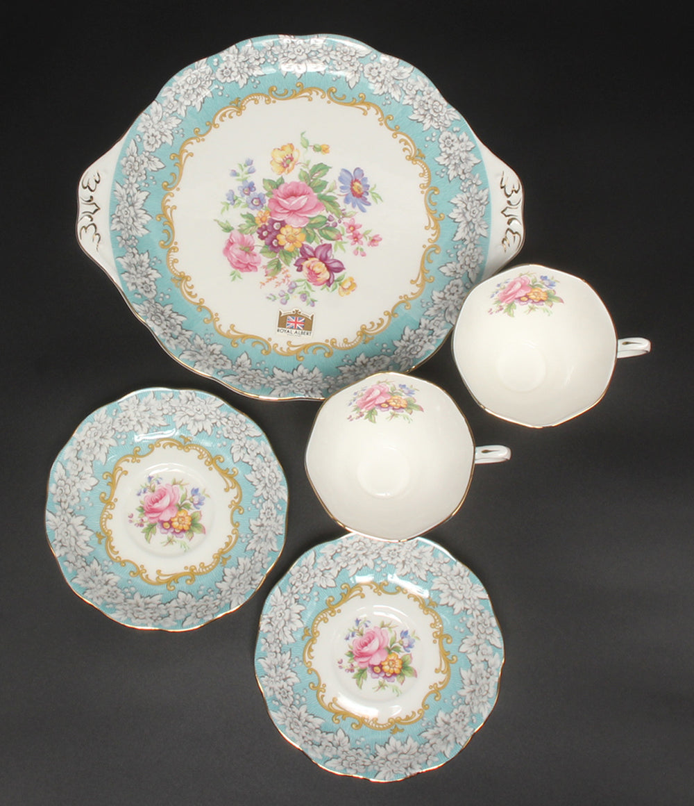 ROYAL ALBERT B&Bプレート 皿 27cm カップ＆ソーサー2客 3点セット エンチャントメント ロイヤルアルバート