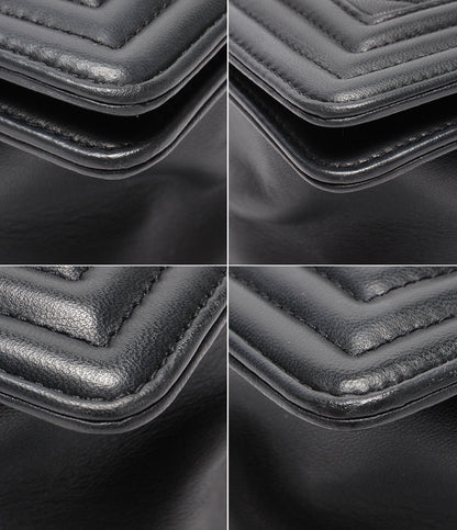 CHANEL チェーンショルダーバッグ 肩掛け シルバー金具 ラムスキン ボーイシャネル Vステッチ 20番台 レディース シャネル