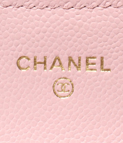 CHANEL カードケース コインケース ゴールド金具 キャビアスキン マトラッセ レディース シャネル