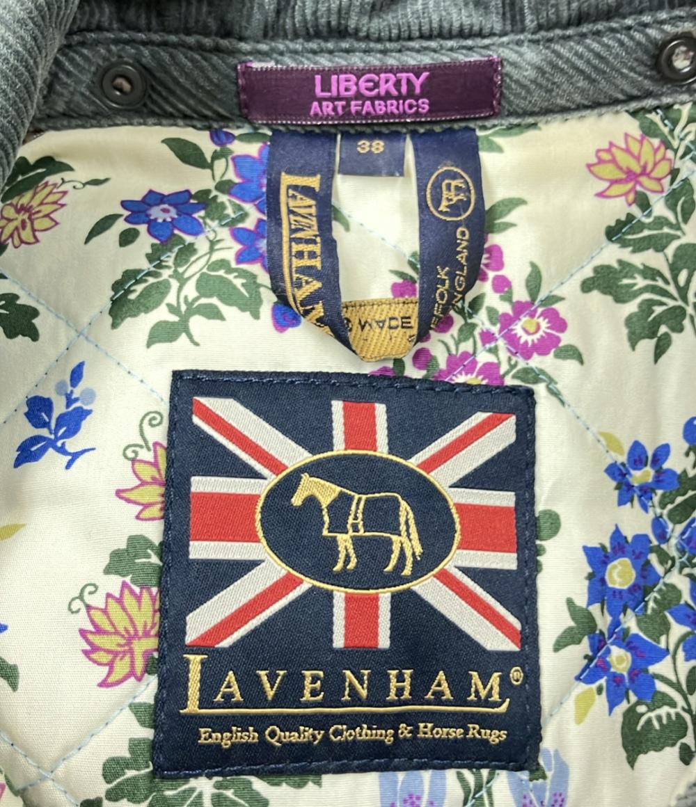 ラベンハム キルティング切り替えフーデッドナイロンコート アウター ジャケット レディース SIZE 38 LAVENHAM