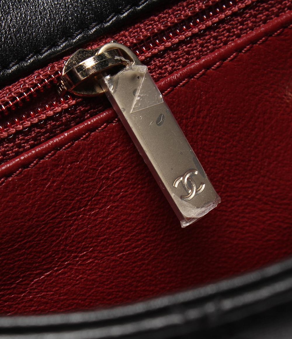 美品 CHANEL ショルダーバッグ ラムスキン マトラッセ ゴールド金具 フェイクパールチェーン ウエストミンスター レディース シャネル