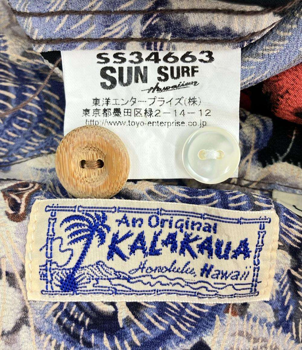 カラカウア×サンサーフ 百虎 アロハシャツ メンズ SIZE L KALAKAUA × SUN SURF
