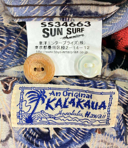 カラカウア×サンサーフ 百虎 アロハシャツ メンズ SIZE L KALAKAUA × SUN SURF