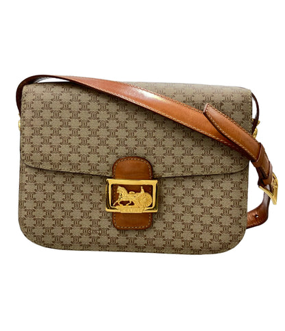 CELINE ショルダーバッグ 斜め掛け ホースキャリッジ マカダム F 08 レディース セリーヌ