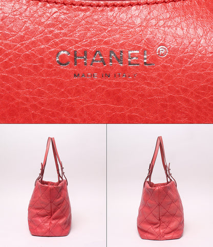 CHANEL トートバッグ ショルダーバッグ 肩掛け シルバー金具 13番台 オンザロード ワイルドステッチ レディース シャネル