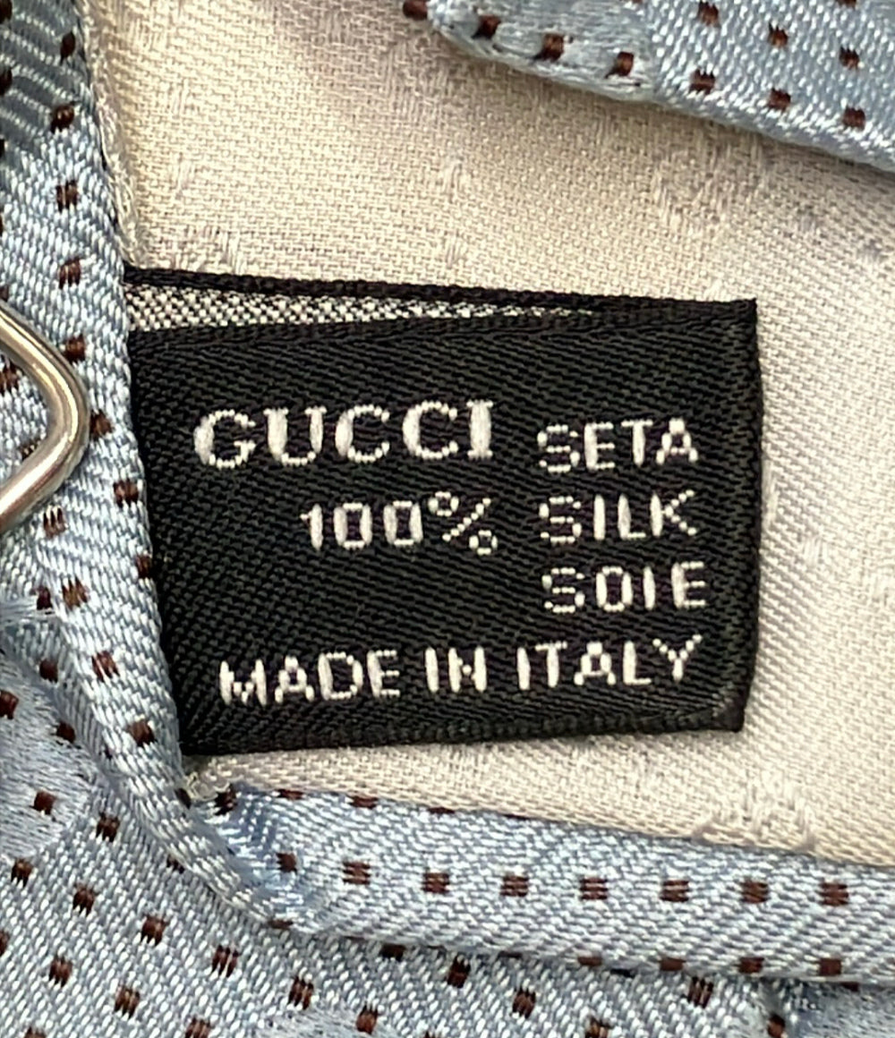 美品 GUCCI ネクタイ シルク100% ドット柄 メンズ グッチ