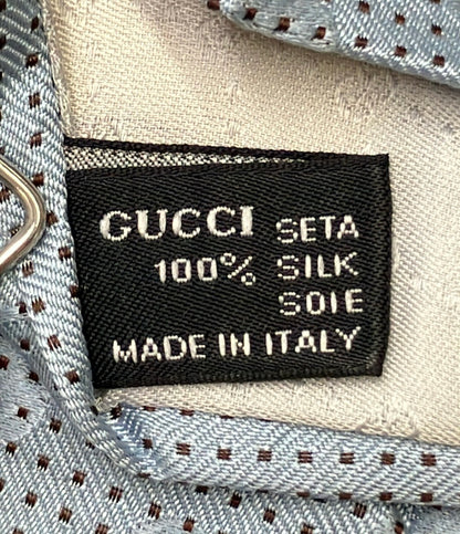 美品 GUCCI ネクタイ シルク100% ドット柄 メンズ グッチ