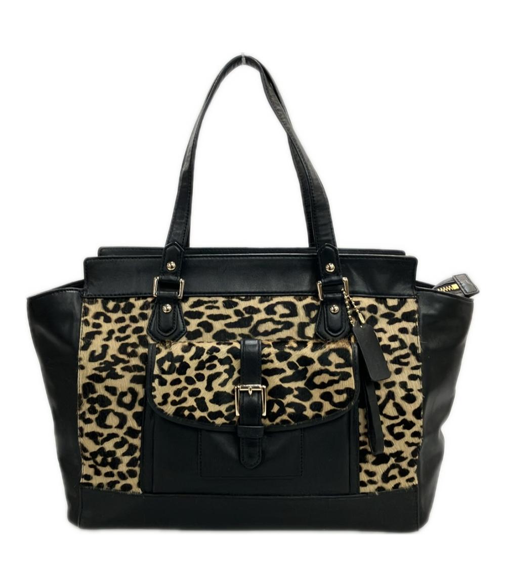 コーチ トートバッグ レオパード ハラコ F31764 レディース COACH