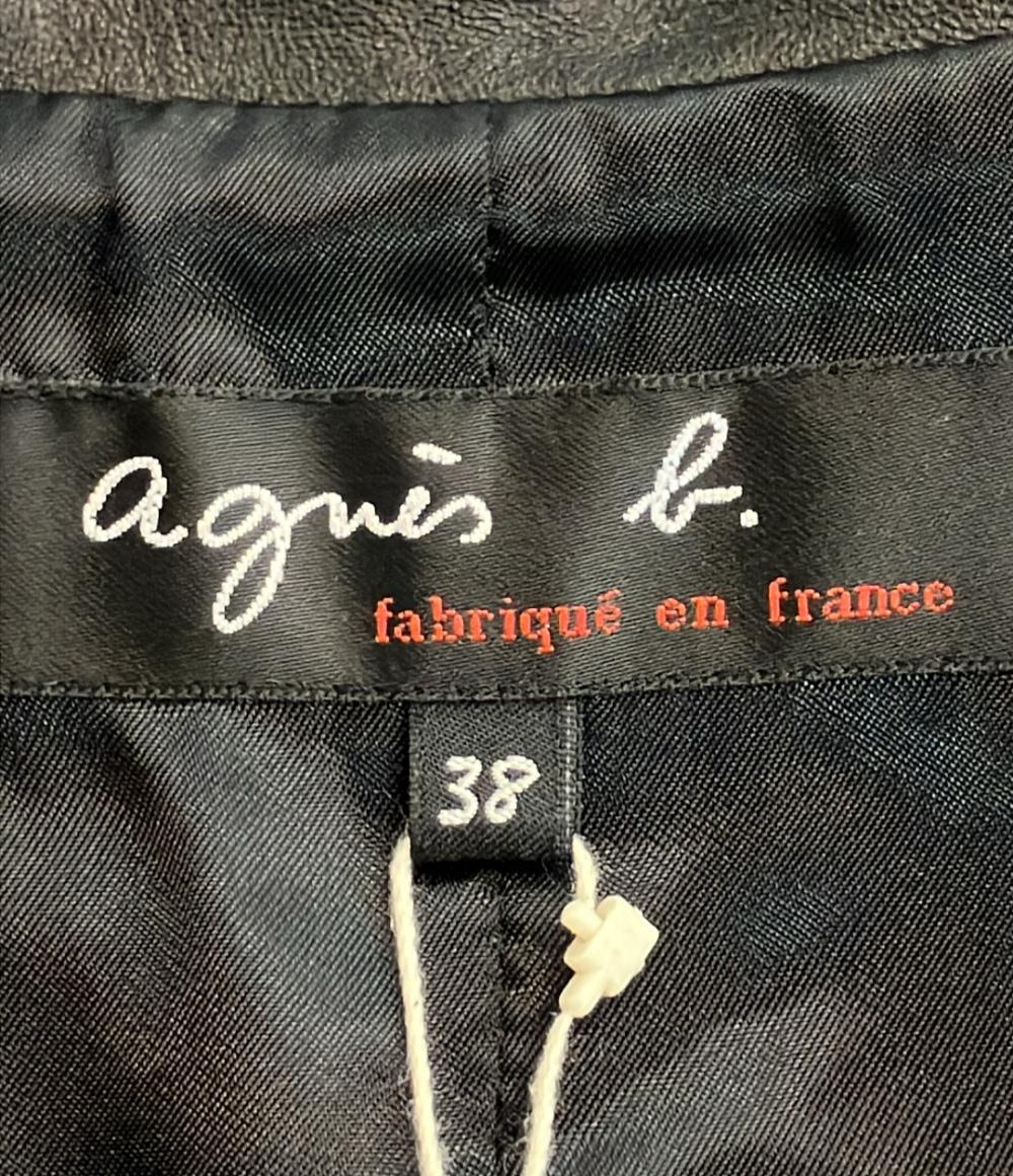 美品 アニエスベー レザージャケット レディース SIZE 38 (S) agnes b
