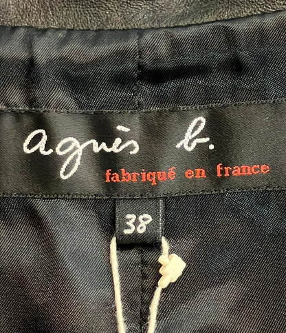 美品 アニエスベー レザージャケット レディース SIZE 38 (S) agnes b.