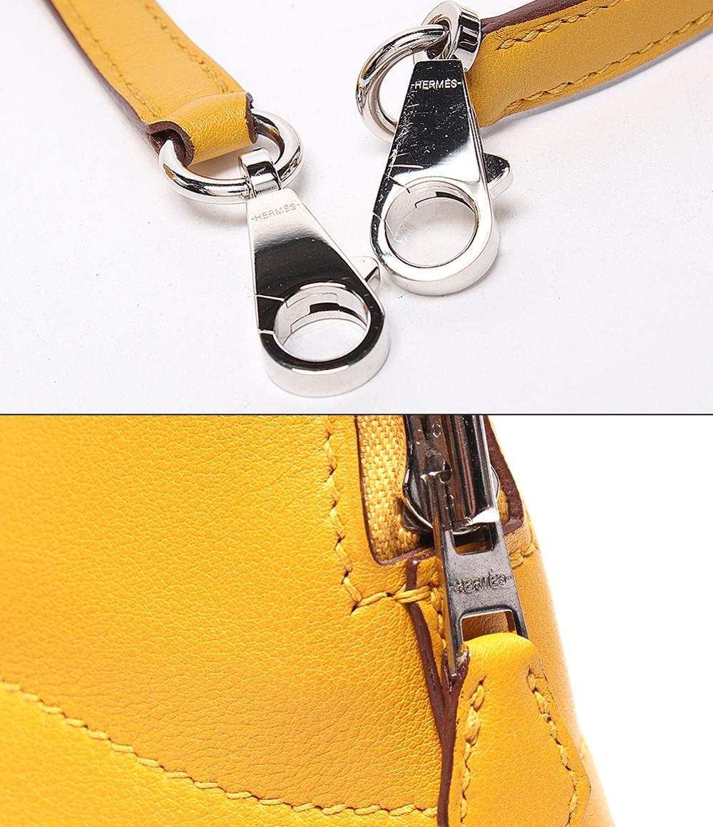 美品 HERMES 2way ハンドバッグ ショルダーバッグ 肩掛け シルバー金具 C刻印 ボリード27 レディース エルメス